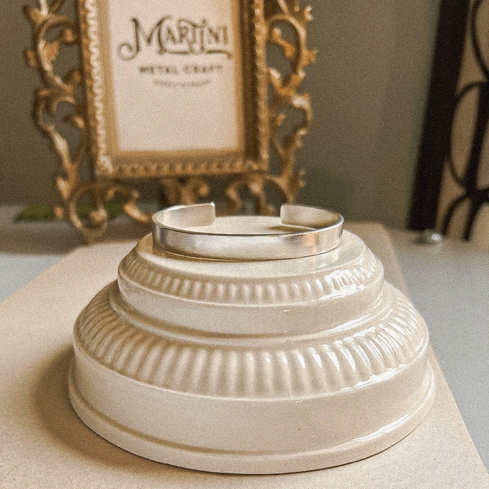 Sterling silver 8mm wide cuff