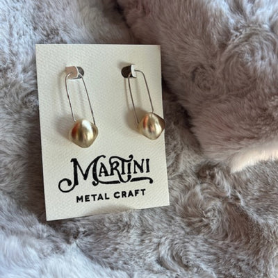 Carina Earrings - Matte Brass