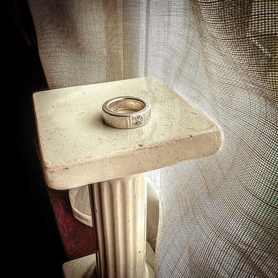 White Topaz Sterling Silver Ring - Size 7