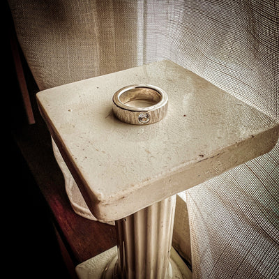 White Topaz Sterling Silver Ring - Size 7