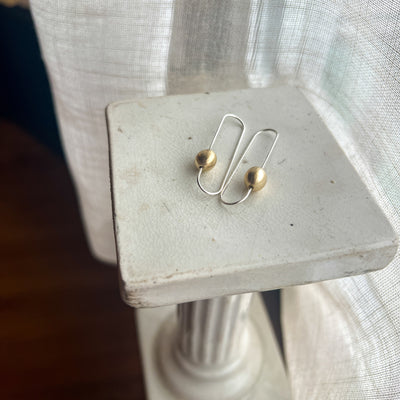 Infinita Drop Earrings - Matte Brass