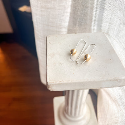 Infinita Drop Earrings - Matte Brass