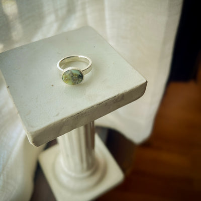 Sterling Silver Palomino Turquoise Ring - Size 9