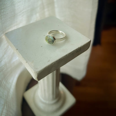 Sterling Silver Palomino Turquoise Ring - Size 9