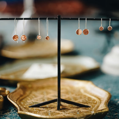 Mozzafiato Drop Earrings - Long Copper